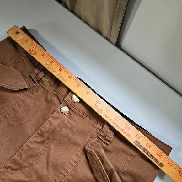 Democracy Women’s 14 Brown Ab Technology High Rise Stretch Utility Ankle Pants - Picture 9 of 14